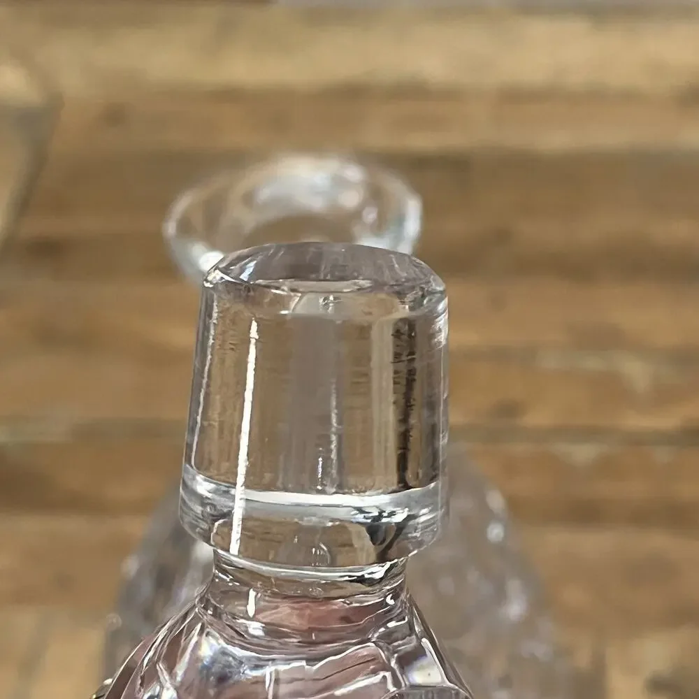 Vintage Bell Shaped Heavy Cut Glass Crystal Liquor Decanter 13